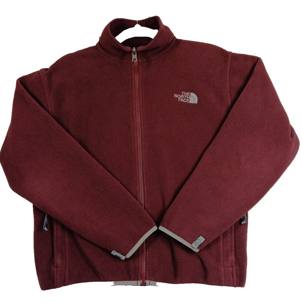 The North Face Jacket Womens Small Brgundy Fleece Full Zip Mock Neck Outdoors